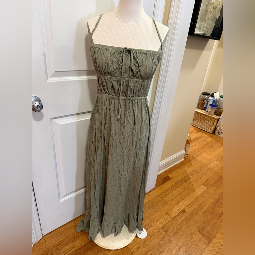 SHEIN Sage Green Maxi Dress